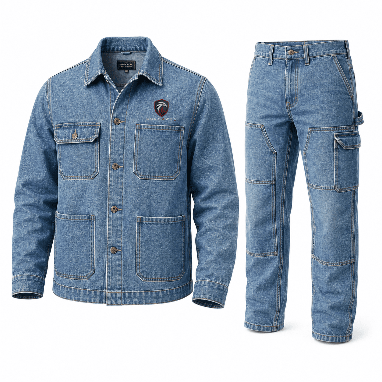 Industrial Workwear Overalls - Custom DENIM PRODUCTS Manufacturing View 1 | GolHawks International Sialkot