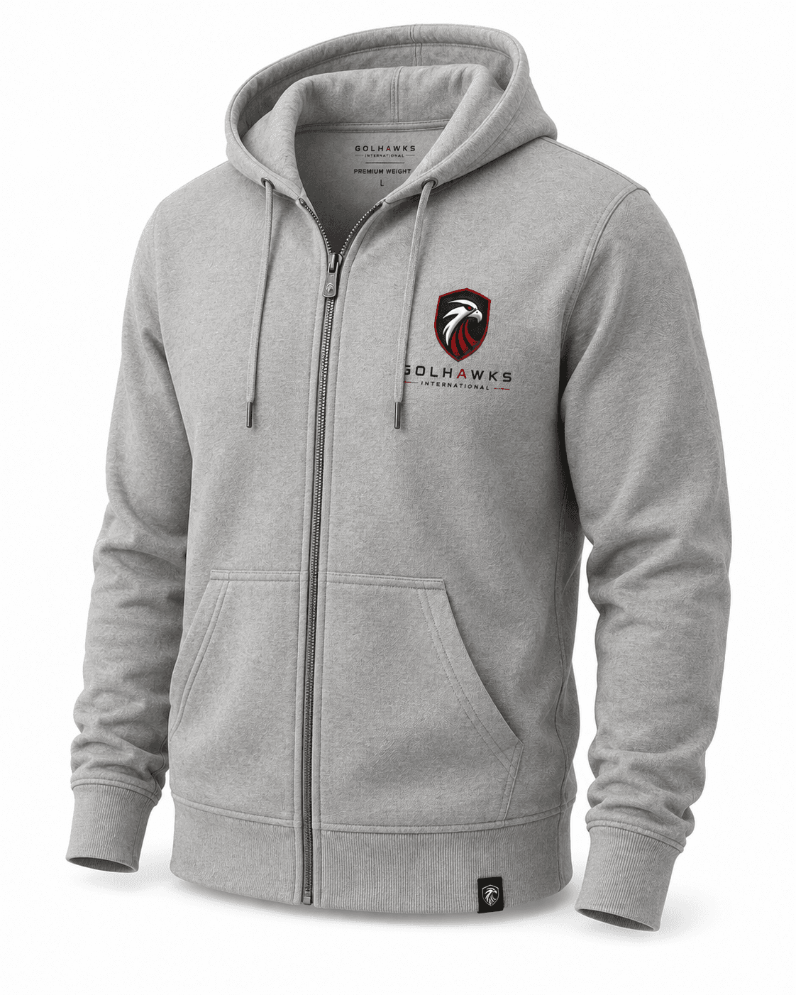 Full-Zip Heavyweight Fleece Hoodie - Custom FLEECE & STREETWEAR Manufacturing View 1 | GolHawks International Sialkot
